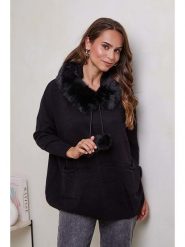 Soft Cashmere Sweter w kolorze czarnym rozmiar: 38/40. Czarne swetry klasyczne damskie Soft Cashmere, bez kołnierzyka. Za 204.48 zł.