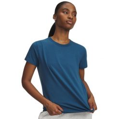 Koszulka Under Armour Ua Rival Core Ss Damskie. Białe bluzki sportowe damskie Under Armour, s, z bawełny, bez kołnierzyka, bez ramiączek. Za 212.99 zł.