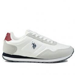 Buty sneakersy męskie sportowe U.S. Polo Assn. Białe buty sportowe na co dzień męskie U.S. Polo Assn., z dresówki, bez zapięcia, trekkingowe. Za 189.00 zł.