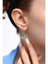 Pierres delicates Pozłacane kolczyki z prehnitami rozmiar: onesize. Żółte kolczyki damskie Pierres delicates, z prehnitem, pozłacane, z zapięciem typu bigiel. Za 100.28 zł.