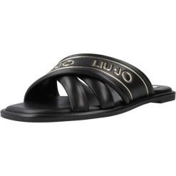 Sandały LIU-JO EX01 IRENE SLIPPER Czarny. Czarne obuwie trekkingowe damskie Liu Jo, bez wzorów, z syntetyku, bez obcasa. Za 377.99 zł.