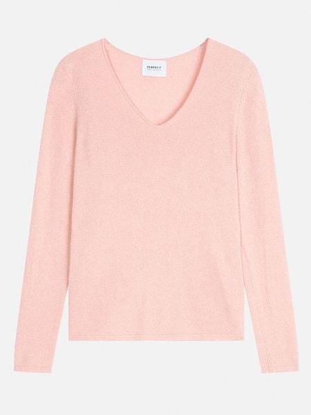 Perfect Cashmere Kaszmirowy sweter "Shannon" w kolorze jasnoróżowym rozmiar: XXL. Różowe swetry klasyczne damskie Perfect Cashmere, xxl, z kaszmiru, bez kołnierzyka. Za 311.85 zł.