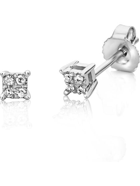 Revoni Złote kolczyki-wkrętki z diamentami rozmiar: onesize. Szare kolczyki damskie Revoni, z diamentem, złote. Za 630.99 zł.