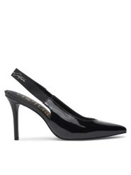Versace Jeans Couture Szpilki 77VA3S52 Czarny. Czarne sandały damskie Versace Jeans Couture, bez wzorów, z jeansu, bez obcasa. Za 679.99 zł.