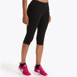 Legginsy damskie DIADORA L. 3/4 TIGHTS BE ONE. Czarne bielizna termoaktywna damska Diadora, l, bez wzorów. Za 39.99 zł.
