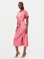 Rinascimento Sukienka koktajlowa CFC0127457003 Różowy Regular Fit. Czerwone sukienki damskie RINASCIMENTO, m, bez wzorów, z syntetyku, wizytowe, bez kołnierzyka, bez ramiączek. Za 449.99 zł.