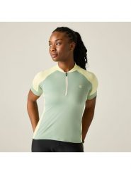 Dare 2b Koszulka kolarska "Flutter" w kolorze zielono-żółtym rozmiar: 40. Zielone bluzki sportowe damskie Dare 2b, s, bez wzorów, z materiału, bez ramiączek. Za 92.64 zł.