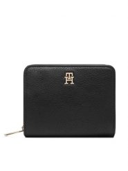 Tommy Hilfiger Portfel Th Icon Med Za W/Flap AW0AW18475 Czarny. Czarne portfele damskie Tommy Hilfiger, bez wzorów, ze skóry. Za 249.99 zł.