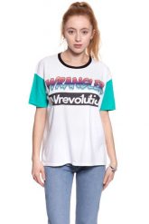 WRANGLER T SHIRT DAMSKI WREVOLUTION TEE WHITE W7386GH12 112131059. Białe t-shirty damskie Wrangler, m, bez wzorów, bez kołnierzyka. W wyprzedaży za 39.99 zł.