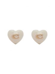 Coach Kolczyki Enamel Heart Stud Earrings 37479226GLD100 Srebrny. Szare kolczyki damskie Coach, metalowe. Za 219.99 zł.
