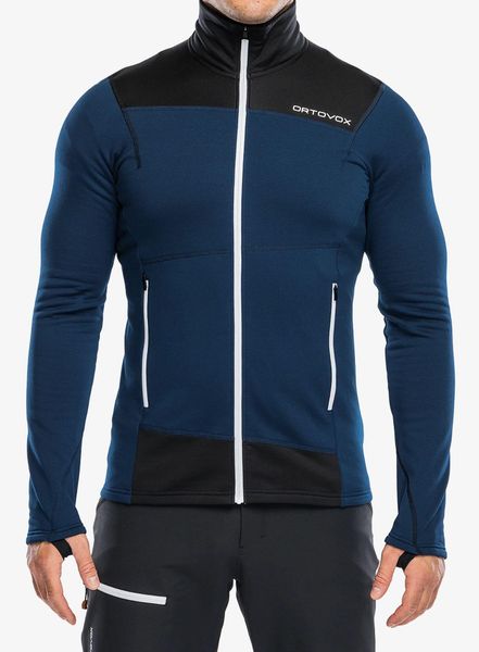 Bluza rozpinana męska Ortovox Fleece Light Jacket. Niebieskie bluzy z kapturem męskie ORTOVOX, m, z materiału. Za 780.99 zł.