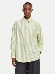 BOSS Koszula C Bostatta 50559241 Zielony jasny Oversize. Zielone koszule damskie Boss, bez wzorów, z bawełny, bez kołnierzyka, bez ramiączek. Za 679.99 zł.