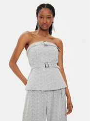 Gestuz Top Coelle 10908647 Szary Regular Fit. Szare topy damskie Gestuz, bez wzorów, z syntetyku, bez kołnierzyka. Za 889.99 zł.