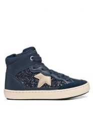 Geox Sneakersy J Kalispera Girl J664GB 0BCEW C4252 M Granatowy. Niebieskie buty sportowe dziewczęce Geox, bez wzorów, ze skóry, bez zapięcia. Za 299.99 zł.