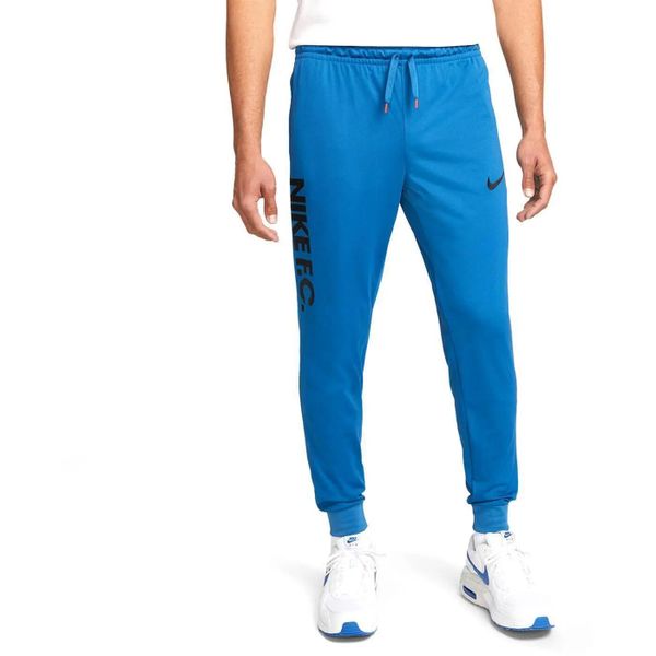 Spodnie Nike FC Dri-FIT, Niebieski, Mężczyźni. Niebieskie spodnie sportowe męskie Nike, z materiału. Za 208.55 zł.