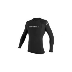 Koszulka ONEILL BASIC SKINS L/S RASH GUARD. Czarne bluzki damskie O'neill, l, bez wzorów, sportowe, bez kołnierzyka, bez ramiączek. Za 99.99 zł.