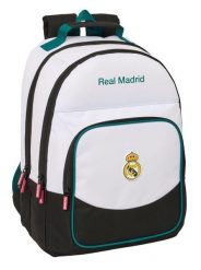 Podwójna szkolna torba Real Madrid 2026-27. Białe torebki klasyczne damskie Real Madrid, bez wzorów, z materiału, duże, bez dodatków. Za 232.00 zł.