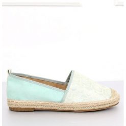 Zielone Espadryle damskie miętowe A629-ESP-1 Green. Zielone espadryle damskie ButyModne, bez wzorów, z materiału, bez obcasa. Za 68.23 zł.