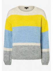 More & More Sweter w kolorze błękitno-szaro-żółtym rozmiar: 40. Niebieskie swetry klasyczne damskie MORE & MORE, bez kołnierzyka. Za 167.28 zł.