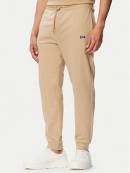 HUGO Spodnie dresowe Napin 50522372 Beżowy Regular Fit. Brązowe spodnie dresowe męskie Hugo, bez wzorów, z bawełny. Za 449.99 zł.