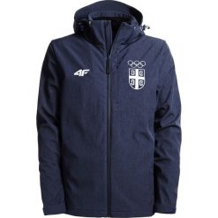 Softshell męski Serbia Pyeongchang 2018 SFM700 - granatowy melanż. Niebieskie kurtki softshell damskie 4f, m, bez wzorów, z elastanu, bez kaptura. W wyprzedaży za 199.99 zł.