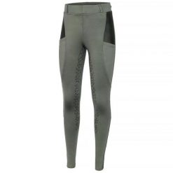 Legginsy do jazdy konnej damskie Start Kensington elastyczne, z pełnym lejem. Zielone legginsy damskie START, l, bez wzorów. Za 212.99 zł.