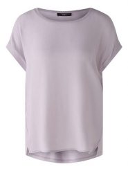 Oui Koszulka w kolorze fioletowym rozmiar: 40. Różowe bluzki damskie Oui, bez wzorów, z wiskozy, bez kołnierzyka, bez ramiączek. Za 74.11 zł.