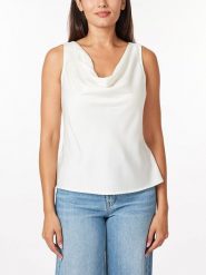 Scotch & Soda Bluzka w kolorze białym rozmiar: S. Białe bluzki damskie Scotch & Soda, s, z aplikacjami, bez kołnierzyka, bez ramiączek. Za 83.42 zł.
