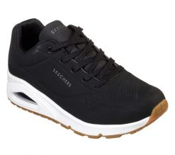 Buty sportowe Sneakersy damskie, Skechers Uno-Stand on Air. Czarne buty sportowe na co dzień damskie Skechers, bez wzorów, z materiału, trekkingowe. Za 363.00 zł.