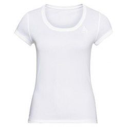 Koszulka z krótkim rękawem damska ODLO Active F-Dryight Eco. Białe bluzki damskie Odlo, bez wzorów, bez ramiączek. Za 199.99 zł.