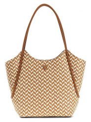 Guess Shopper bag w kolorze karmelowo-kremowym - 41 x 34 x 14 cm rozmiar: onesize. Brązowe shopper bag damskie Guess, z aplikacjami, z materiału, na ramię, bez dodatków. Za 517.02 zł.