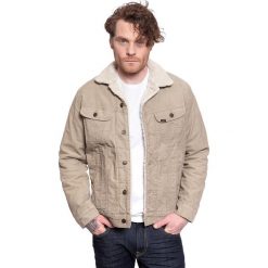 KURTKA ZIMOWA LEE SHERPA JACKET BEIGE L87AQM97 112122866. Brązowe kurtki męskie Lee, na zimę, l, bez wzorów, z bawełny, eleganckie, bez kaptura. Za 329.99 zł.