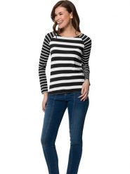 Heine Koszulka w kolorze czarno-białym rozmiar: 34. Czarne t-shirty damskie Heine, bez wzorów, bez kołnierzyka. Za 39.99 zł.