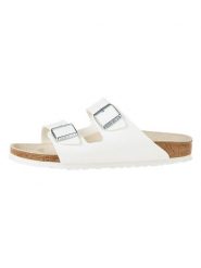 Birkenstock Klapki "Arizona" w kolorze białym rozmiar: 39. Białe klapki damskie Birkenstock, bez wzorów, bez obcasa. Za 290.57 zł.