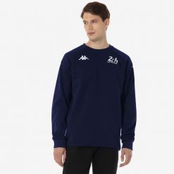Bluza Kappa Adofodo 24H Le Mans. Niebieskie bluzy sportowe męskie Kappa, bez wzorów, z materiału, eleganckie, bez kołnierzyka, bez ramiączek. Za 319.35 zł.