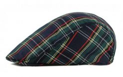 Czapka, Granatowy Letni Męski Kaszkiet, w Kratkę, Wbudowana Gumka -PAKO JEANS. Niebieskie czapki męskie Pako Jeans, na lato, bez wzorów, z bawełny. Za 65.00 zł.
