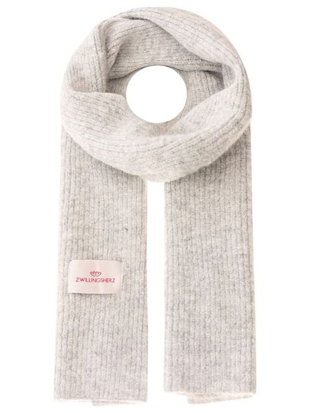 Zwillingsherz Szal w kolorze jasnoszarym z dodatkiem wełny - 200 x 30 cm rozmiar: onesize. Szare szaliki i kominy damskie Zwillingsherz, bez wzorów, z materiału. Za 170.87 zł.