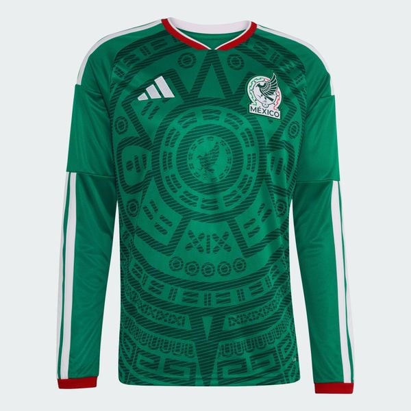 Koszulka domowa z długim rękawem Meksyk 26. Zielone koszulki męskie z długim rękawem Adidas, l, z dzianiny. Za 479.00 zł.