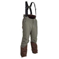 Spodnie Solognac 100 Warm -20°C. Zielone spodnie materiałowe męskie SOLOGNAC, bez wzorów, z materiału, sportowe. Za 349.99 zł.