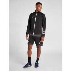 HUMMEL bluza sportowa męska czarna HMLLEAD POLY. Czarne bluzy sportowe męskie HUMMEL, bez wzorów, sportowe, bez kołnierzyka, bez ramiączek. Za 159.99 zł.