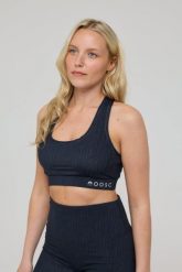 Biustonosz sportowy High Support Elite Crossback – czarny tygrys. Czarne biustonosze sportowe damskie OOSC, bez wzorów, z materiału. Za 147.99 zł.