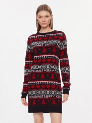 Brave Soul Sukienka dzianinowa LKD-248JINGLE Granatowy Regular Fit. Niebieskie sukienki damskie Brave Soul, m, bez wzorów, z dzianiny, bez kołnierzyka, bez ramiączek. Za 189.99 zł.