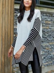 LA Angels Sweter w kolorze biało-czarnym rozmiar: M. Białe golfy damskie LA Angels, m, bez wzorów, bez ramiączek. Za 148.96 zł.