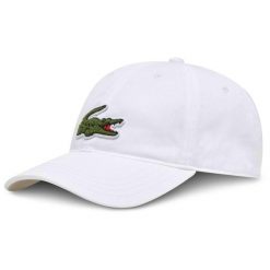 Czapka Lacoste RK3186-00-001 unisex. Białe czapki męskie Lacoste, bez wzorów, z materiału. Za 330.05 zł.