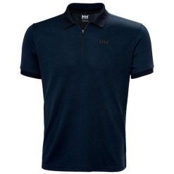 Koszulka polo z zamkiem błyskawicznym 1/2 Helly Hansen HP. Niebieskie koszulki polo męskie Helly Hansen, m, bez wzorów, bez ramiączek. Za 363.15 zł.