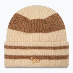Czapka zimowa damska New Era Stripe Cuff Knit Beanie. Brązowe czapki zimowe damskie New Era. Za 139.99 zł.