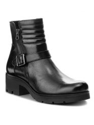 Lasocki Botki RST-ALTEA-08 Czarny. Czarne botki damskie Lasocki, ze skóry, bez obcasa, na słupku, bez zapięcia. Za 102.99 zł.