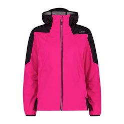 Kurtka trekkingowa z odpinanym kapturem dla kobiet CMP. Czerwone kurtki damskie CMP, l, bez wzorów, z kapturem. Za 435.50 zł.