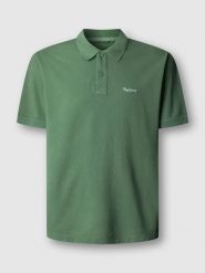 Pepe Jeans Koszulka polo "Oscar" w kolorze zielonym rozmiar: L. Zielone koszulki polo męskie Pepe Jeans, l, bez wzorów, z bawełny, bez ramiączek. Za 135.81 zł.