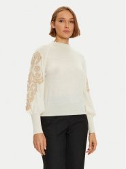 Luisa Spagnoli Sweter Minucias 58569 Écru Regular Fit. Swetry klasyczne damskie Luisa Spagnoli, l, z wełny, bez kołnierzyka. Za 1,159.00 zł.